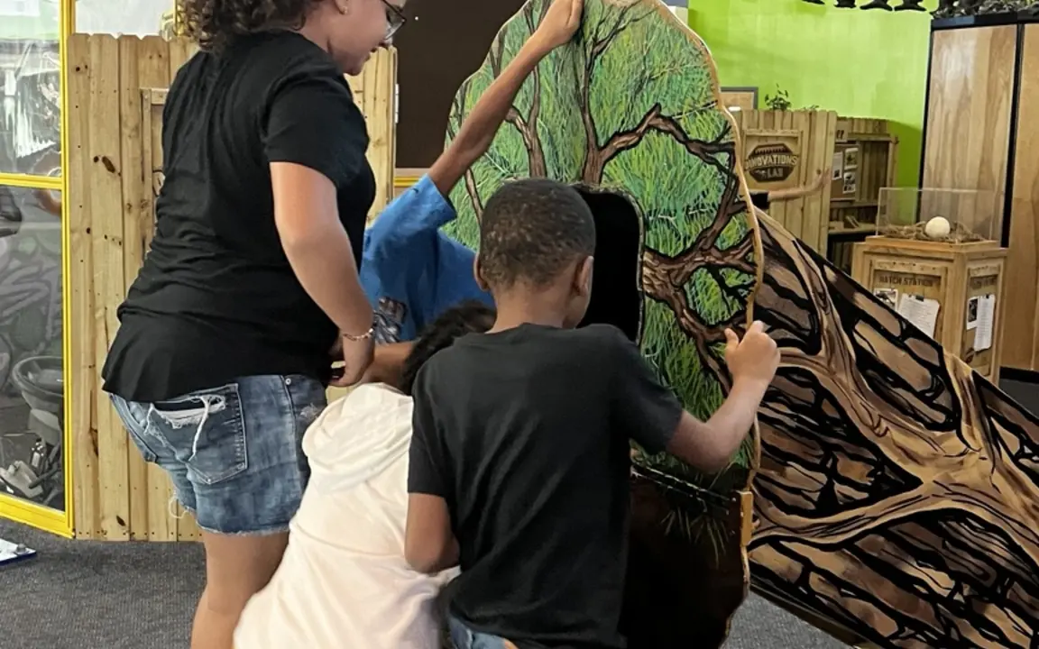 Young people learning together during a hands-on educational experience